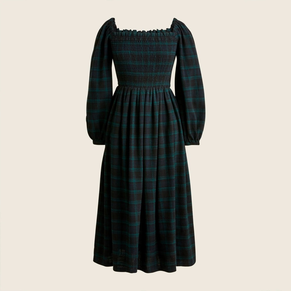 J. Crew Flannel Blackwatch Nap Dress